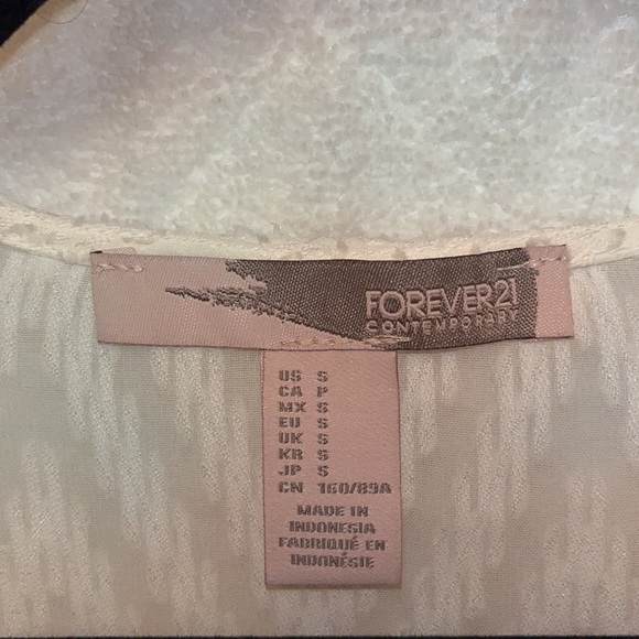 Forever 21 Semi-sheer White Open Cardigan Top - Picture 4 of 7